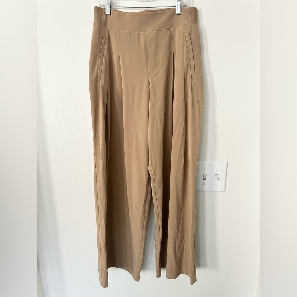 Athleta Wide-Leg Pants in Tan